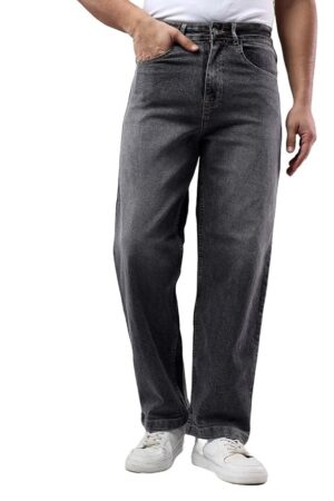 KOTTY Men's Solid Regular Fit Mid Distressed Fashionable Trendy Denim Jeans